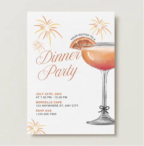 "Citrus & Celebration" Customizable Invitation