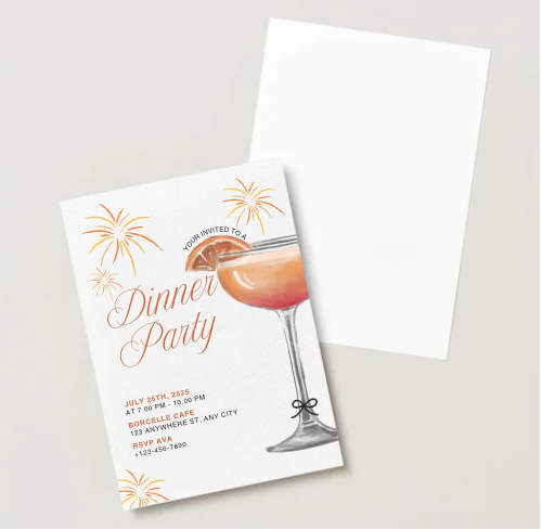 "Citrus & Celebration" Customizable Invitation