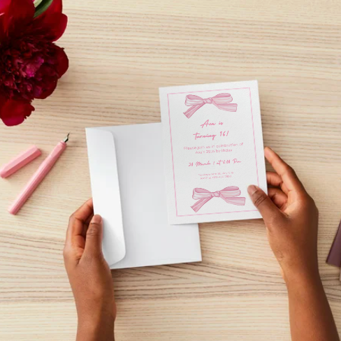 "Pretty in Pink" Customizable Invitation