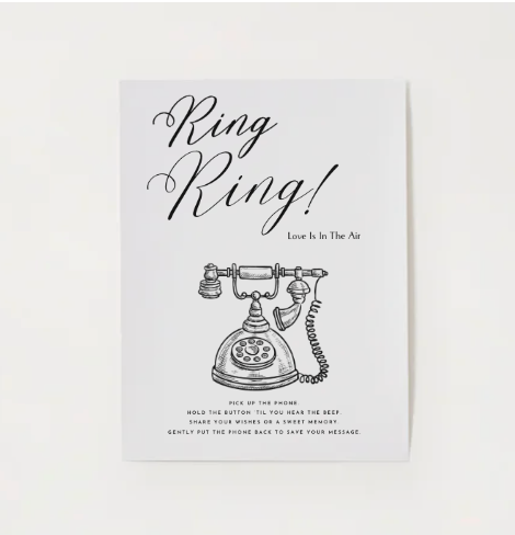 "Wedding Ring Ring" Telephone Template